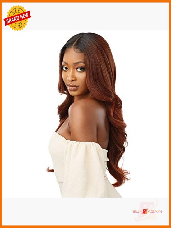 Lace Front Wig with Pre-Plucked Hairline, Heat Resistant Wavy Hair, 180% main image 4